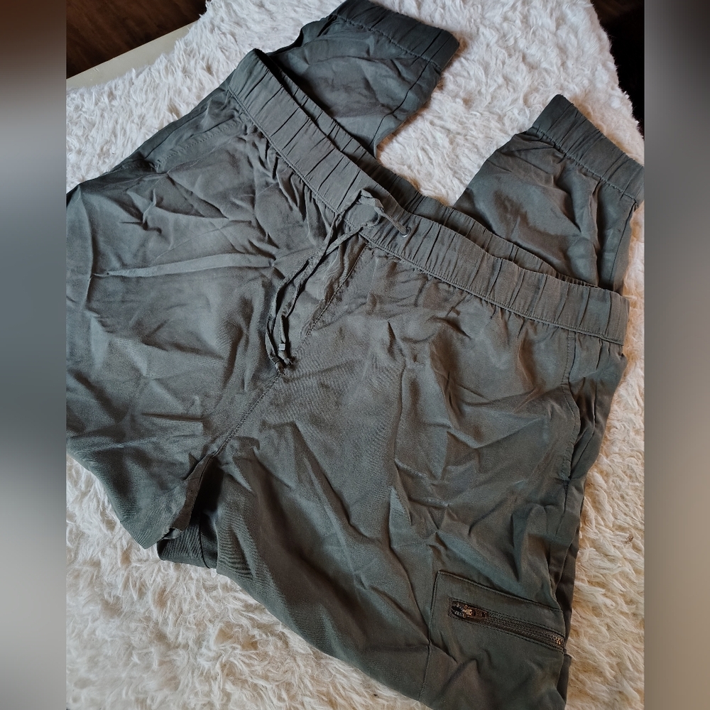 Banana Republic Olive Green Jogger Pants with Zipper Pocket. Size XL. BNWT.